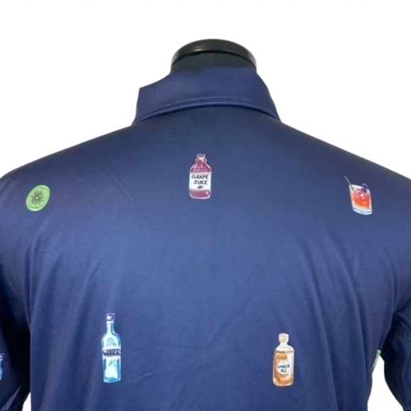 Gashouse Golf Transfusion Illusion Mixed Drinks Golf Polo Shirt Small Alcohol - Picture 3 of 7